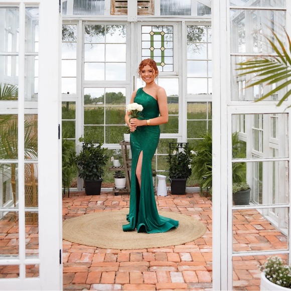 Sherri Hill 54854 One Shoulder Prom Dress - Picture 4 of 4